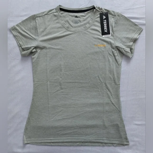 Adidas Terrex T-Shirt Tee Women's Size 16 Grey Aeroready Breathable Recycled - Picture 4 of 16
